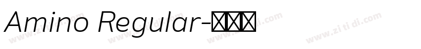 Amino Regular字体转换